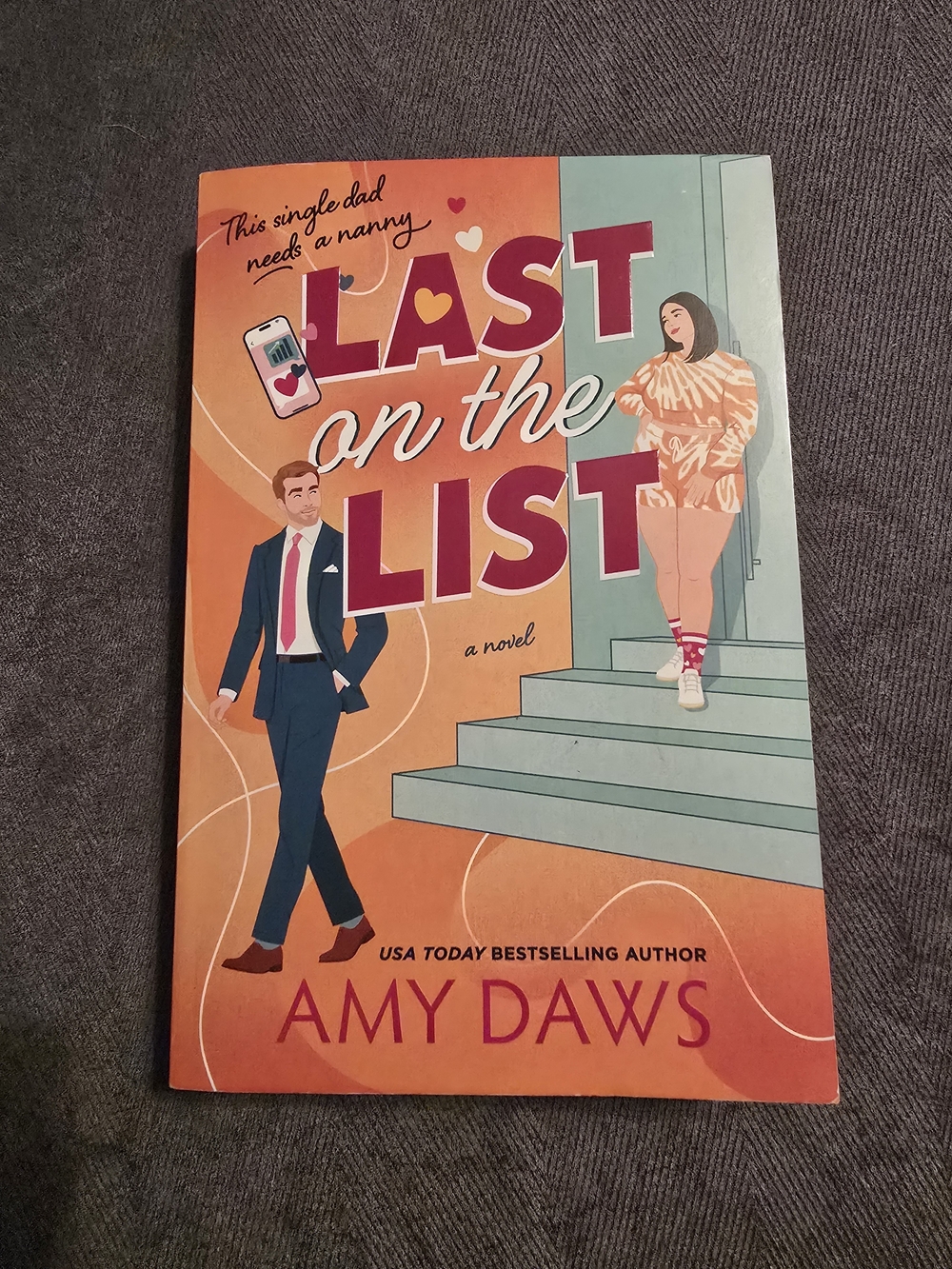 3/$15 Last on the List by Amy Daws - Orange & Teal Paperback